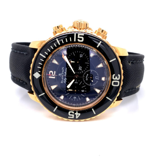Blancpain Fifty Fathoms Flyback Chronograph Rose Gold 45mm 5085F-3630-52 - Beverly Hills Watch Company