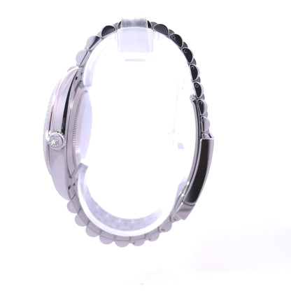 Rolex Datejust 41mm White Gold Fluted Silver Stick Dial Jubilee Bracelet 126334  - Beverly Hills Watch Company