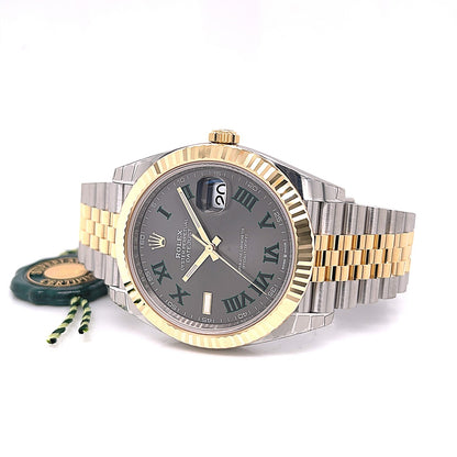 Rolex Datejust 41mm Wimbledon Dial Steel 18K Yellow Gold Jubilee 126333 - Beverly Hills Watch Company