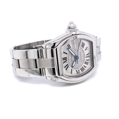 Cartier Roadster Large Stainless Steel Silver Dial W62000V3 - Beverly Hills Watch Company