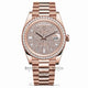 Rolex Day-Date 40mm Everose Gold President Pave Diamond Dial 228345RBR W72PQ5 - Beverly Hills Watch