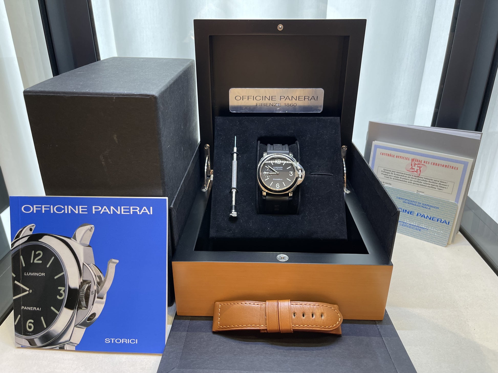 Panerai Luminor Marina 44MM Stainless Steel Black Dial PAM00111 - Beverly Hills Watch Company