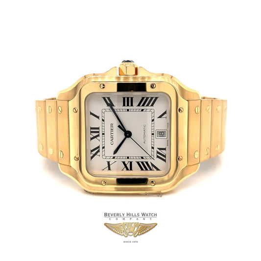 Santos de Cartier Watch Yellow Gold Large WGSA009 HVJ80A