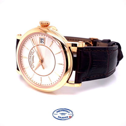 Patek Philippe Calatrava 38mm Rose Gold Silver Opaline Dial 5153r-001 WLH8MZ - Beverly Hills Watch Company