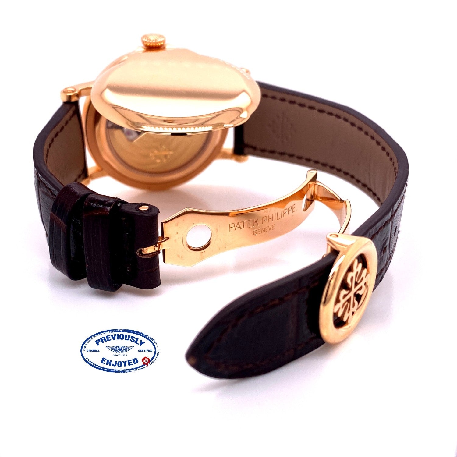 Patek Philippe Calatrava 38mm Rose Gold Silver Opaline Dial 5153r-001 WLH8MZ - Beverly Hills Watch Company