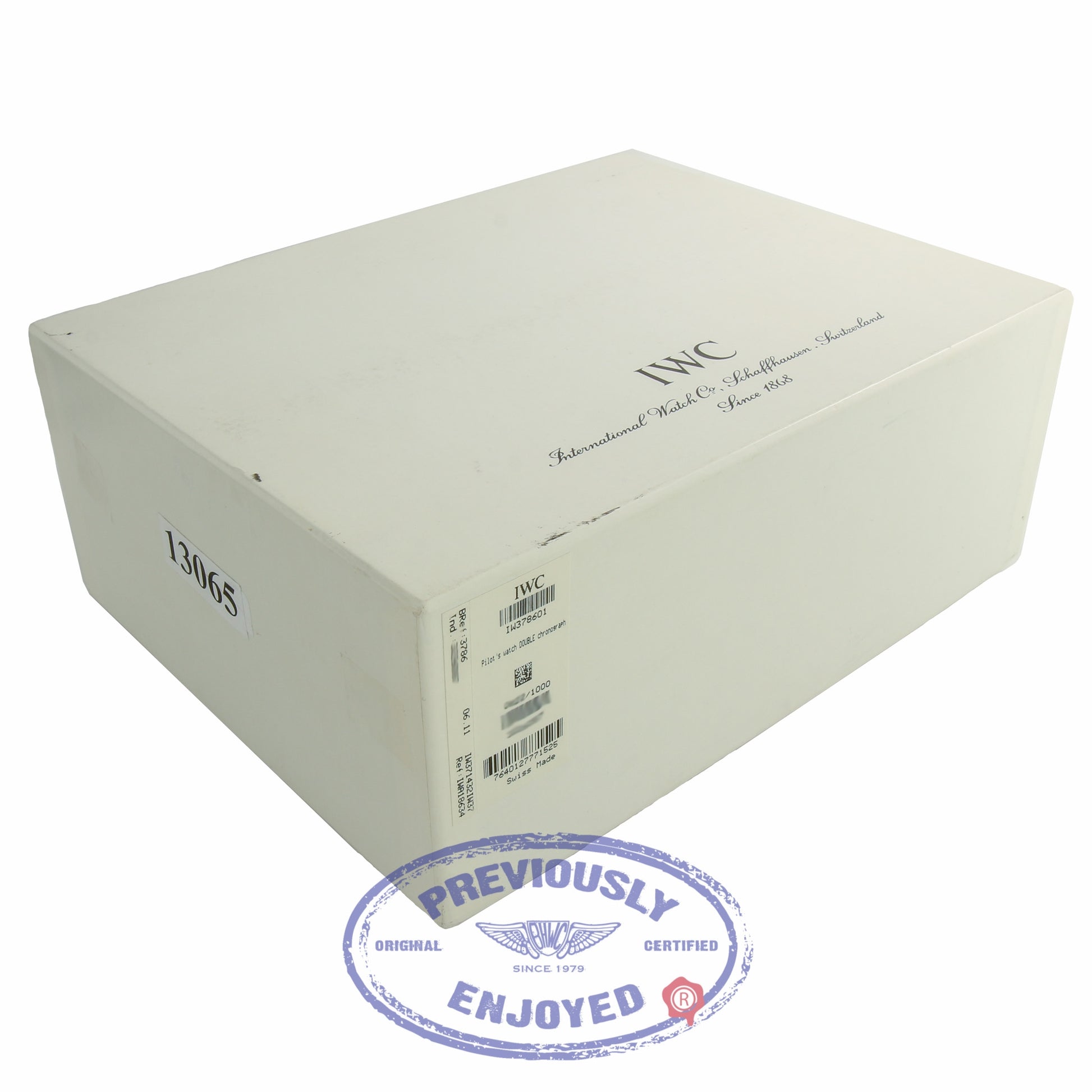 IWC Pilot's Double Chronograph Limited Edition Ceramic Black Dial Black Kevlar Strap IW378601 WMLPP7 - Beverly Hills Watch Store