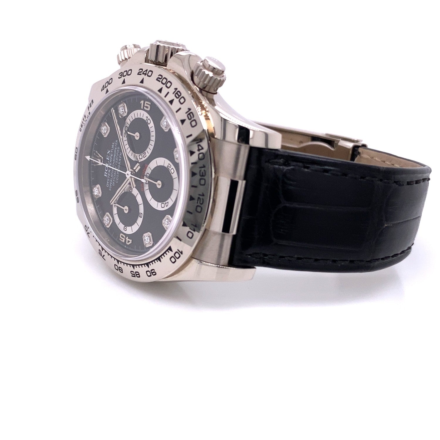 Rolex Daytona White Gold Black Diamond Dial 116519 WWRACD - Beverly Hills Watch Company