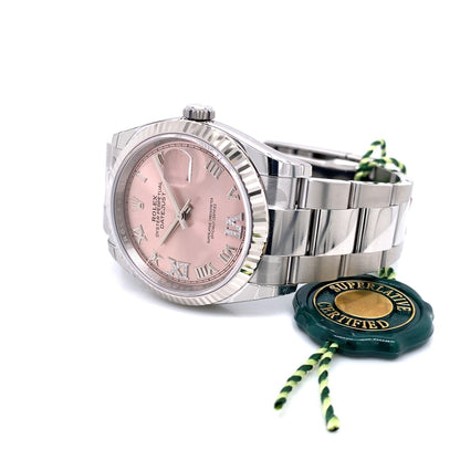 Rolex Datejust 36mm Pink Dial Diamond Roman - Beverly Hills Watch Company
