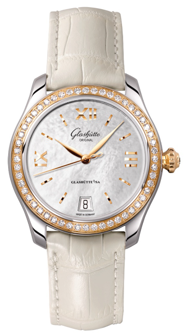 Glashutte Original Lady Serenade 36mm Diamond Bezel 1-39-22-09-16-04 - Beverly Hills Watch Company