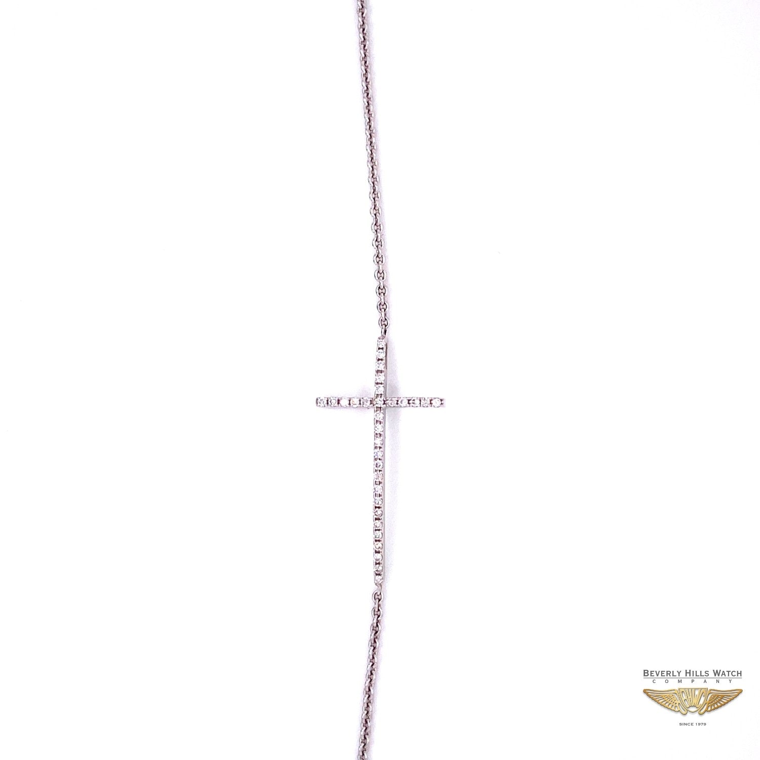 Naira & C Diamond Cross White Gold Bracelet WZ1ZXN - Beverly Hills Watch and Jewelry Company