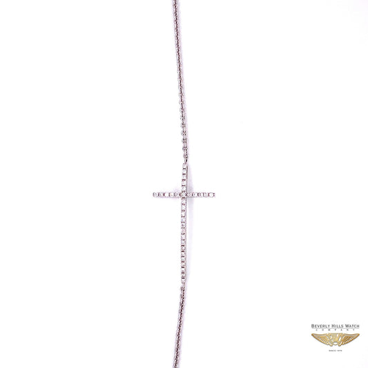 Naira & C Diamond Cross White Gold Bracelet WZ1ZXN - Beverly Hills Watch and Jewelry Company