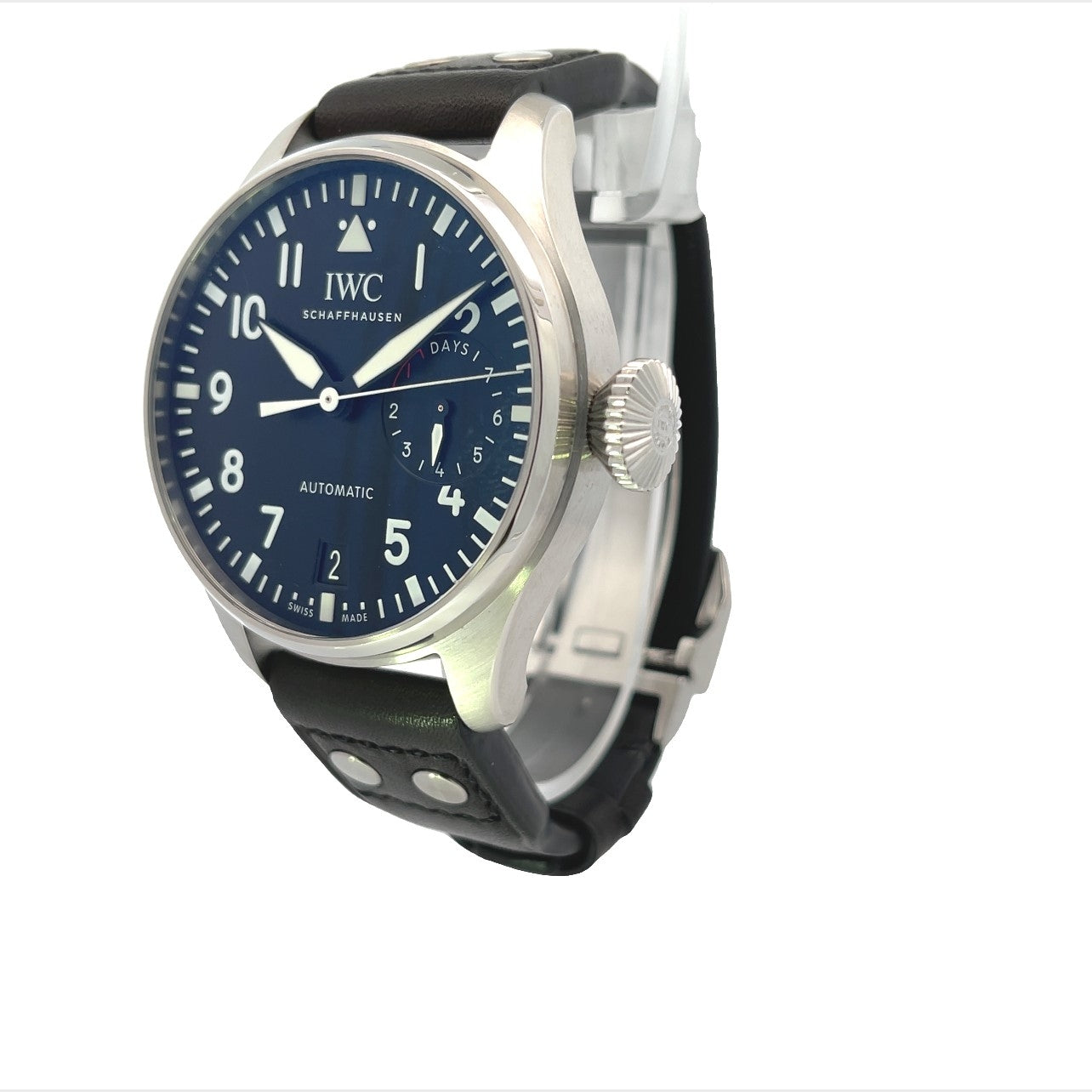 IWC Big Pilot Black Dial Seven Day Reserve Stainless Steel IW500912 - Beverly Hills Watch Company