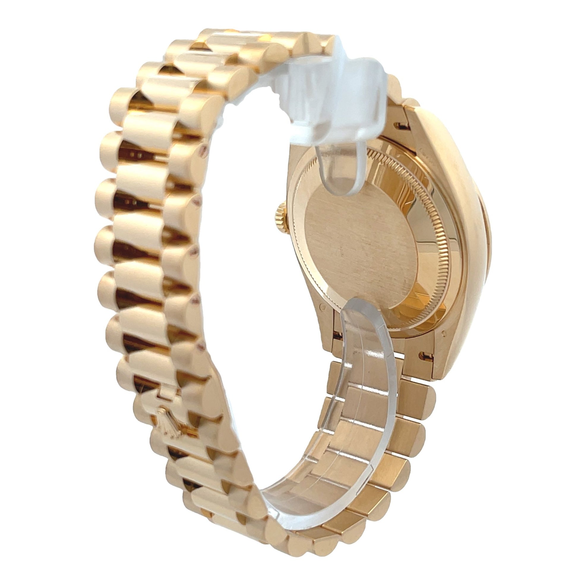 Rolex Day-Date 36mm Yellow Gold President White Dial Gold Roman 128238 - Beverly Hills Watch Company