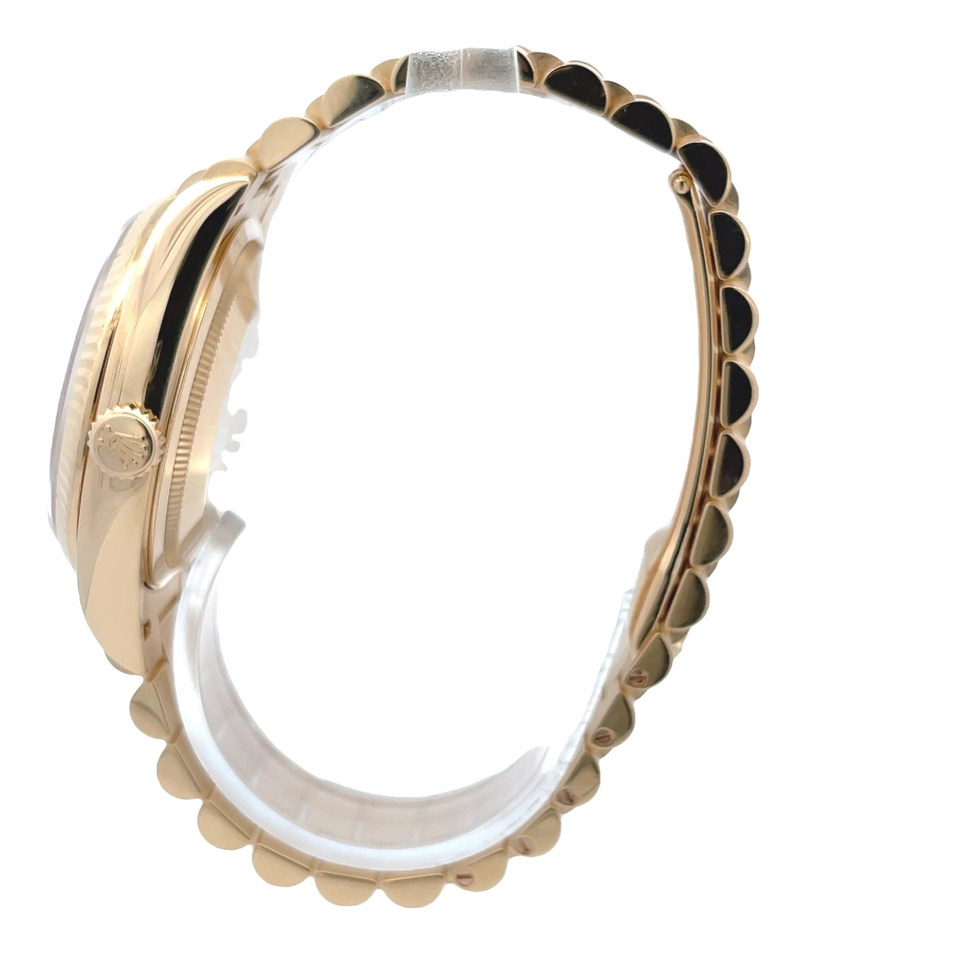 Rolex Day-Date 36mm Yellow Gold President White Dial Gold Roman 128238 - Beverly Hills Watch Company