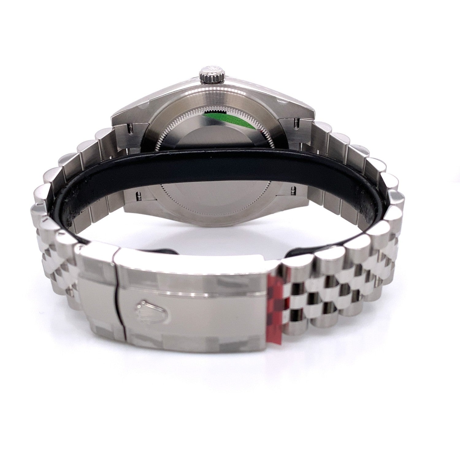 Rolex Datejust 41mm White Gold Fluted Blue Dial Silver Roman Jubilee Bracelet 126334 X6LC5N - Beverly Hills Watch