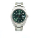 Rolex Datejust 41mm White Gold Fluted Bezel Green Dial Stainless Steel 126334 - Beverly Hills Watch Company