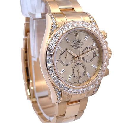 Rolex Yellow Gold Daytona Baguette Diamond Bezel and Dial 126598tbr
