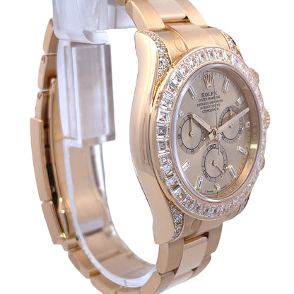 Rolex Yellow Gold Daytona Baguette Diamond Bezel and Dial 126598tbr