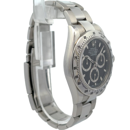 Rolex Daytona Classic, 40mm Stainless Steel Black Dial 116520 - Beverly Hills Watch Company