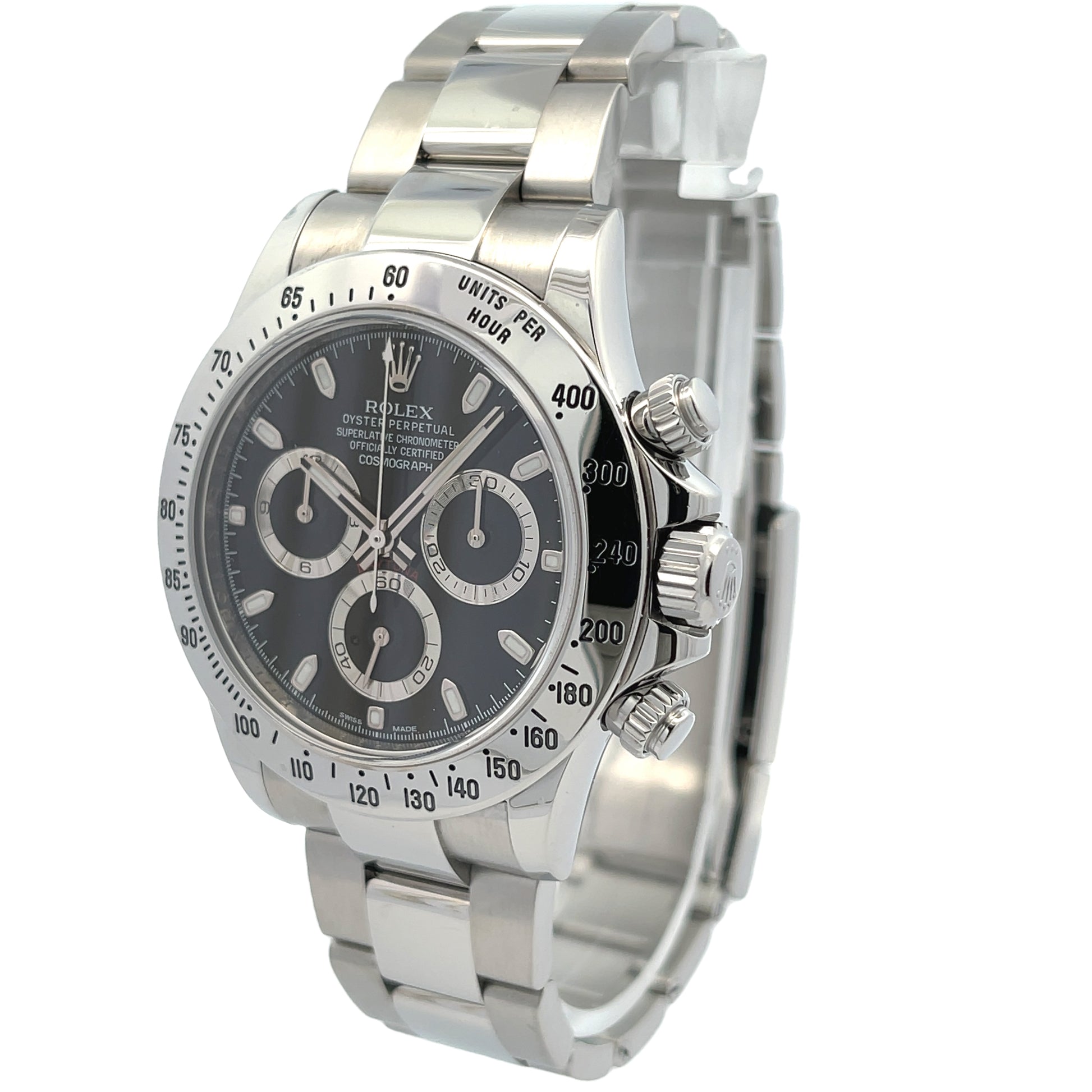 Rolex Daytona Classic, 40mm Stainless Steel Black Dial 116520 - Beverly Hills Watch Company