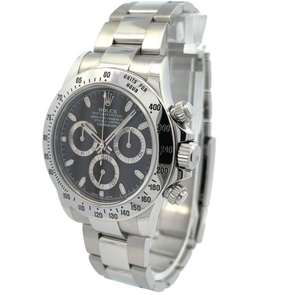 Rolex Daytona Classic, 40mm Stainless Steel Black Dial 116520 - Beverly Hills Watch Company