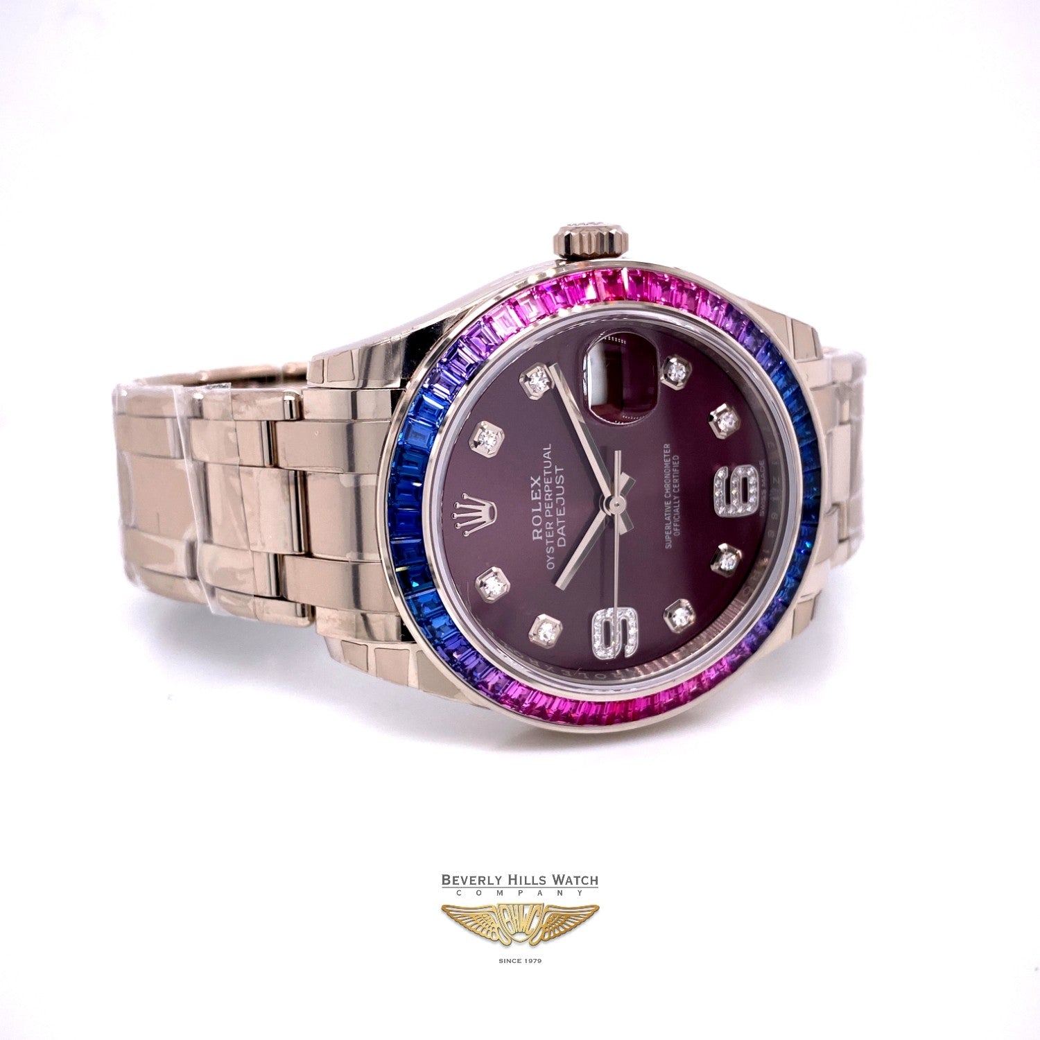 Rolex Pearlmaster Datejust 39mm White Gold Sapphire and diamonds 86349SAFUBL XFQPWP