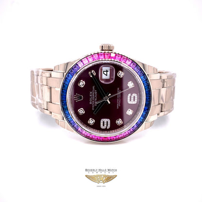 Rolex Pearlmaster Datejust 39mm White Gold Sapphire and diamonds 86349SAFUBL XFQPWP