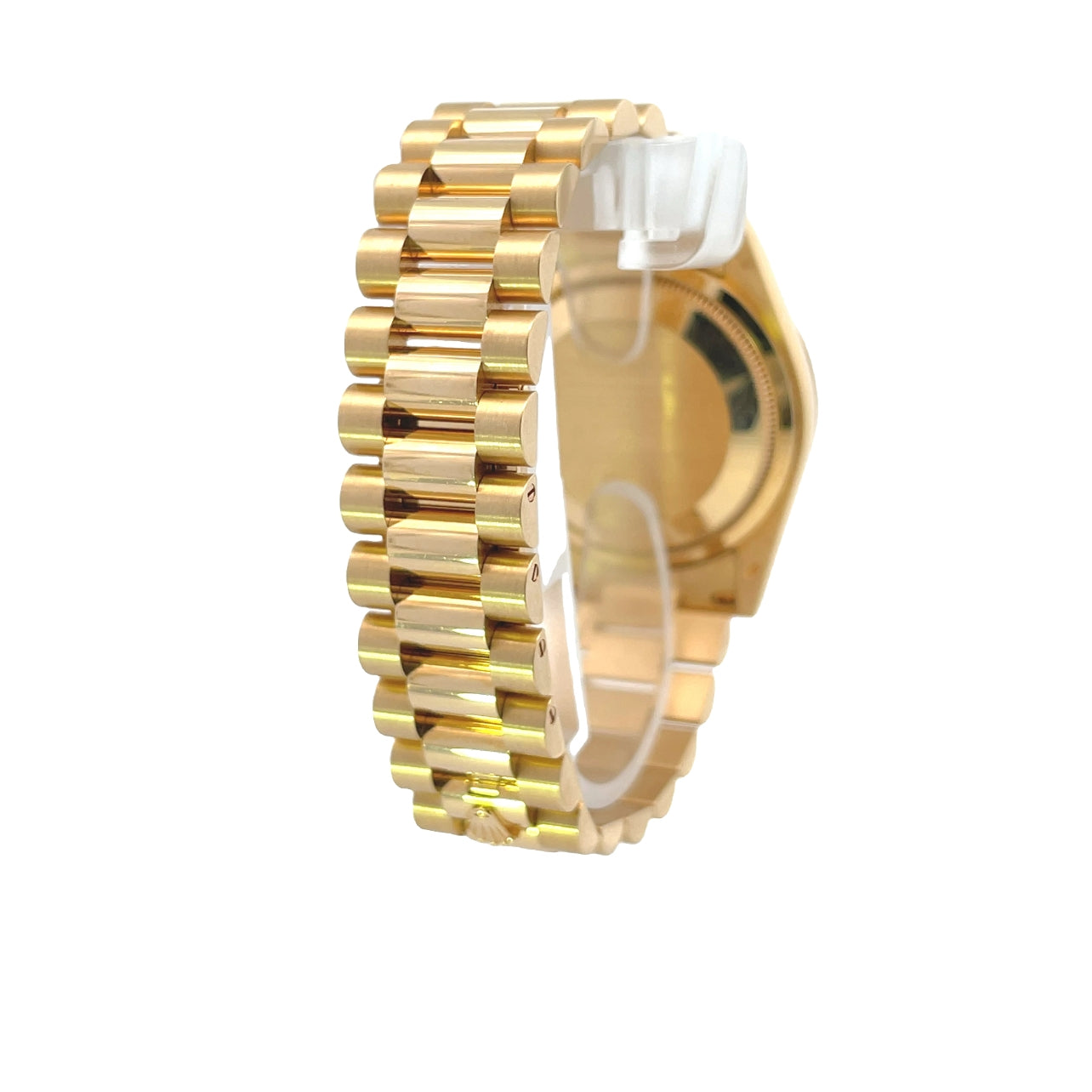 Rolex Day-Date President 36mm Yellow Gold Fluted Bezel Green Dial 118238 - Beverly Hills Watch Company