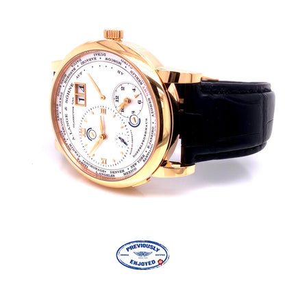 A. Lange & Sohne 1 Time Zone 41.9mm Rose Gold 116.032 XJDC7L - Beverly Hills Watch Company