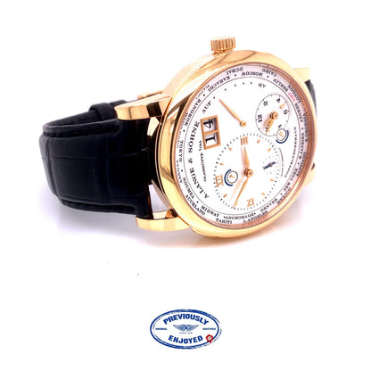 A. Lange & Sohne 1 Time Zone 41.9mm Rose Gold 116.032 XJDC7L - Beverly Hills Watch Company