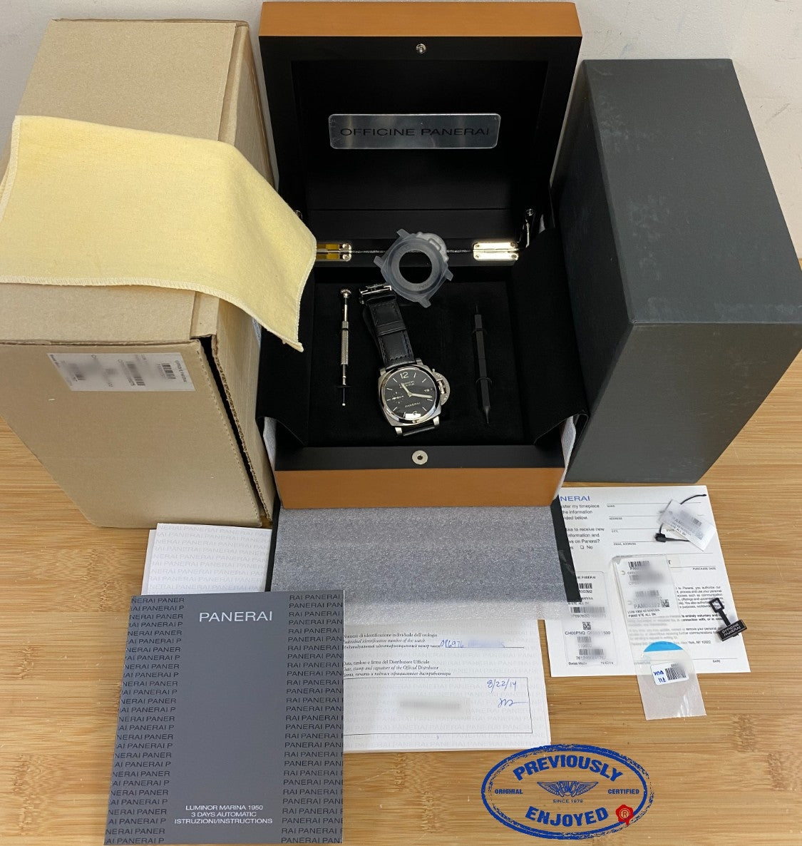 Panerai Luminor Marina 1950 3 Days 42mm Stainless Steel PAM00392 XL5HV7 - Beverly Hills Watch Company