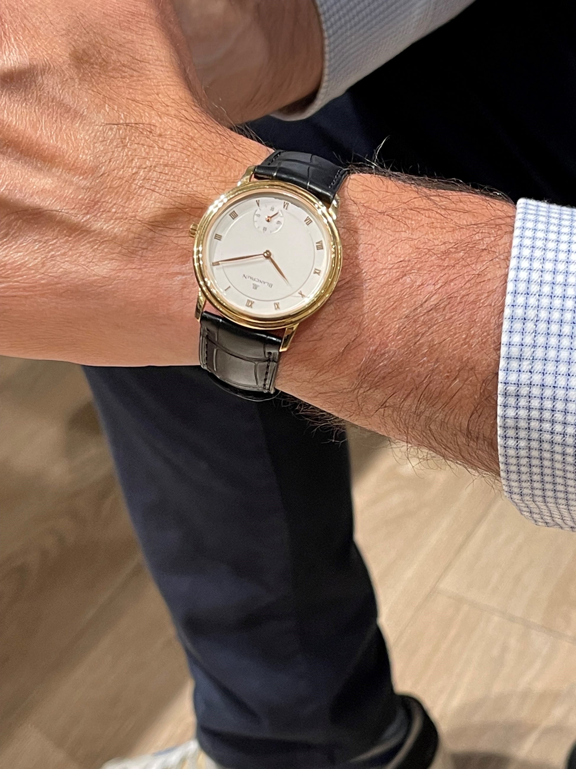 Blancpain Villeret Rose Gold Silver Dial 072.3318 - Beverly Hills Watch Company