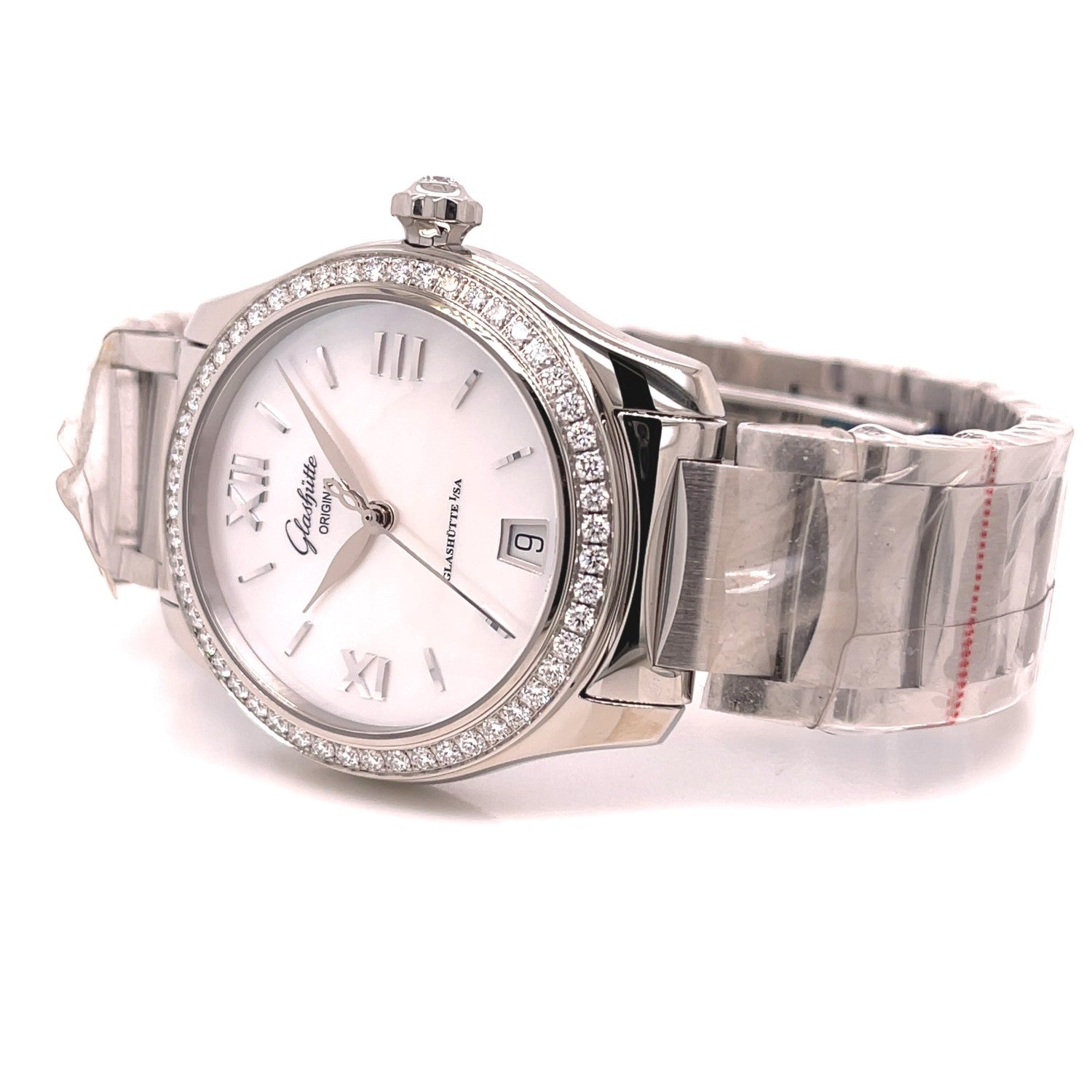 Glashutte Original Lady Serenade 36mm Diamond Bezel 1-39-22-08-22-34 - Beverly Hills Watch Company
