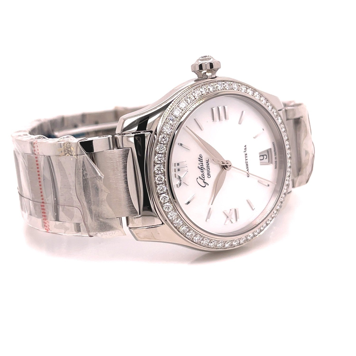 Glashutte Original Lady Serenade 36mm Diamond Bezel 1-39-22-08-22-34 - Beverly Hills Watch Company