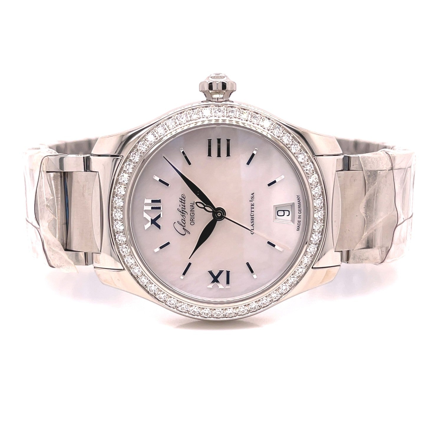 Glashutte Original Lady Serenade 36mm Diamond Bezel 1-39-22-08-22-34 - Beverly Hills Watch Company