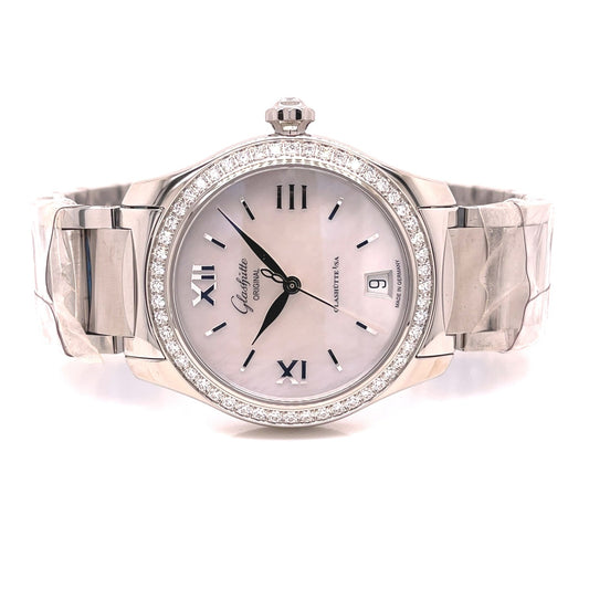 Glashutte Original Lady Serenade 36mm Diamond Bezel 1-39-22-08-22-34 - Beverly Hills Watch Company