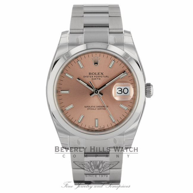 Rolex Date 34mm Stainless Steel Watch 115200 XXQXAD - Beverly Hills Watch Company