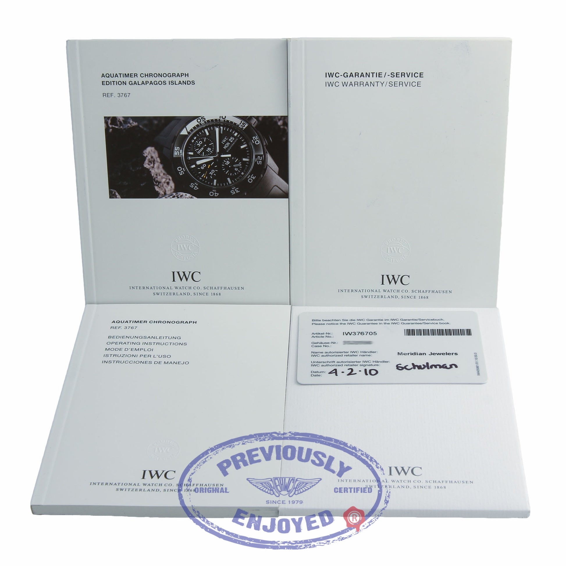 IWC Aquatimer Galapagos  IW376705 XYYH7T - Beverly Hills Watch Company