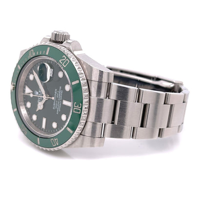 Rolex Submariner Stainless Steel Green Ceramic Bezel and Dial "Hulk" 116610LV XZ7Y8N  - Beverly Hills Watch Company