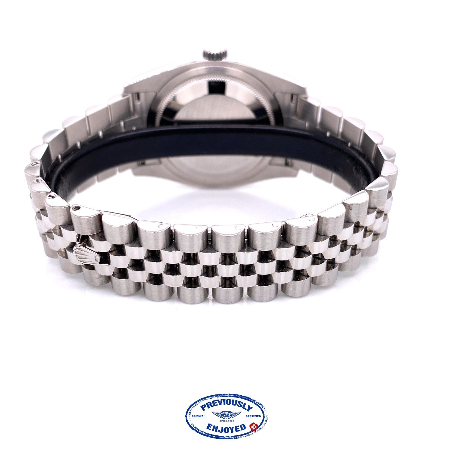 Rolex Datejust 36MM 18k White Gold Diamond Bezel Silver Diamond Dial 116244 Y1M9L5 - Beverly Hills Watch Company