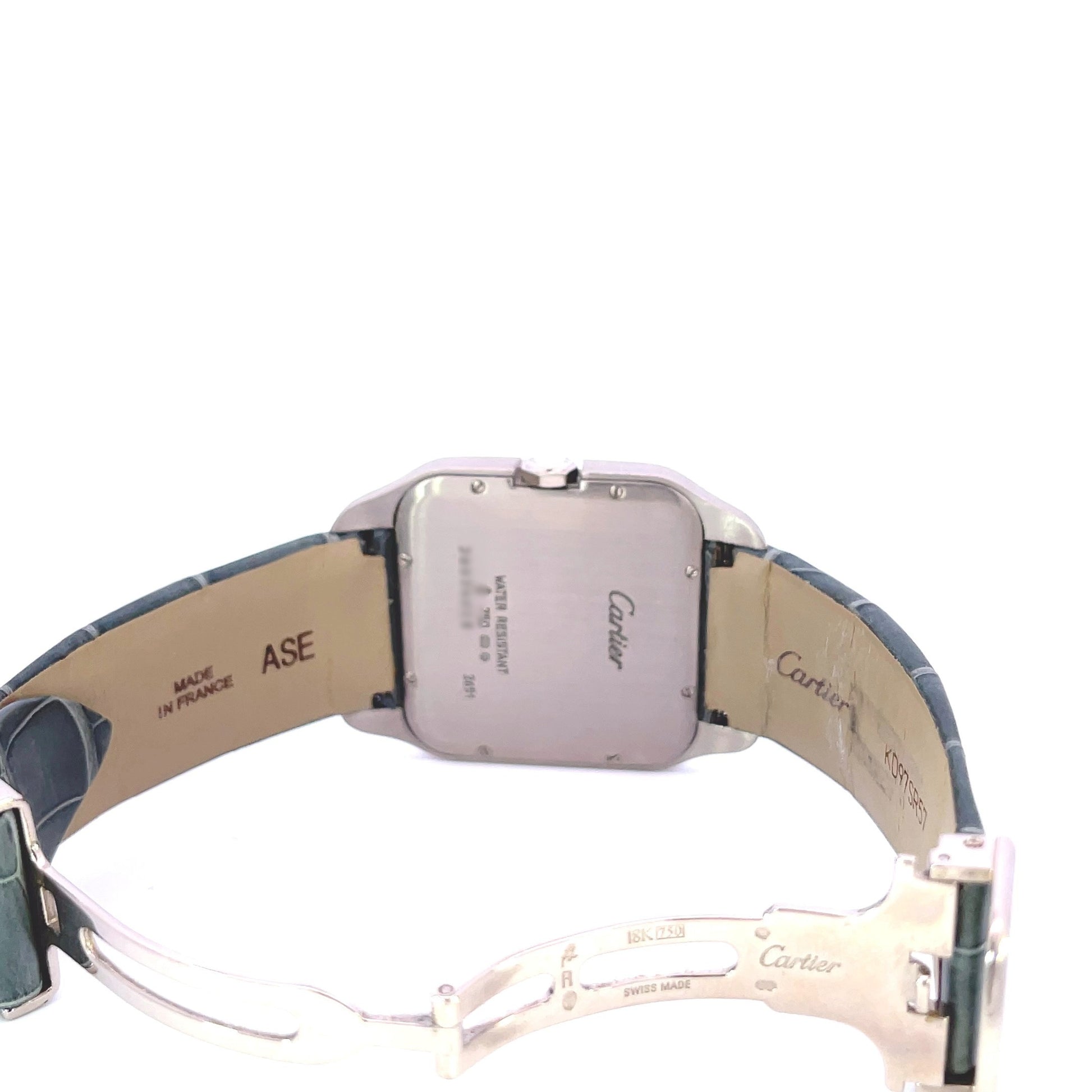 Cartier Dumont Large White Gold Diamond Bezel W2007051 - Beverly Hills Watch Company