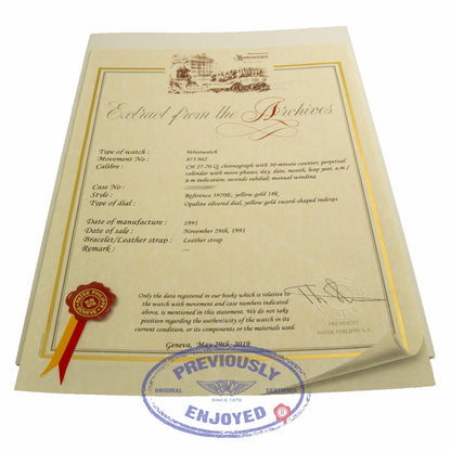 Patek Philippe Perpetual Chronograph Yellow Gold 36mm Case 3970E YA0CEL - Beverly Hills Watch