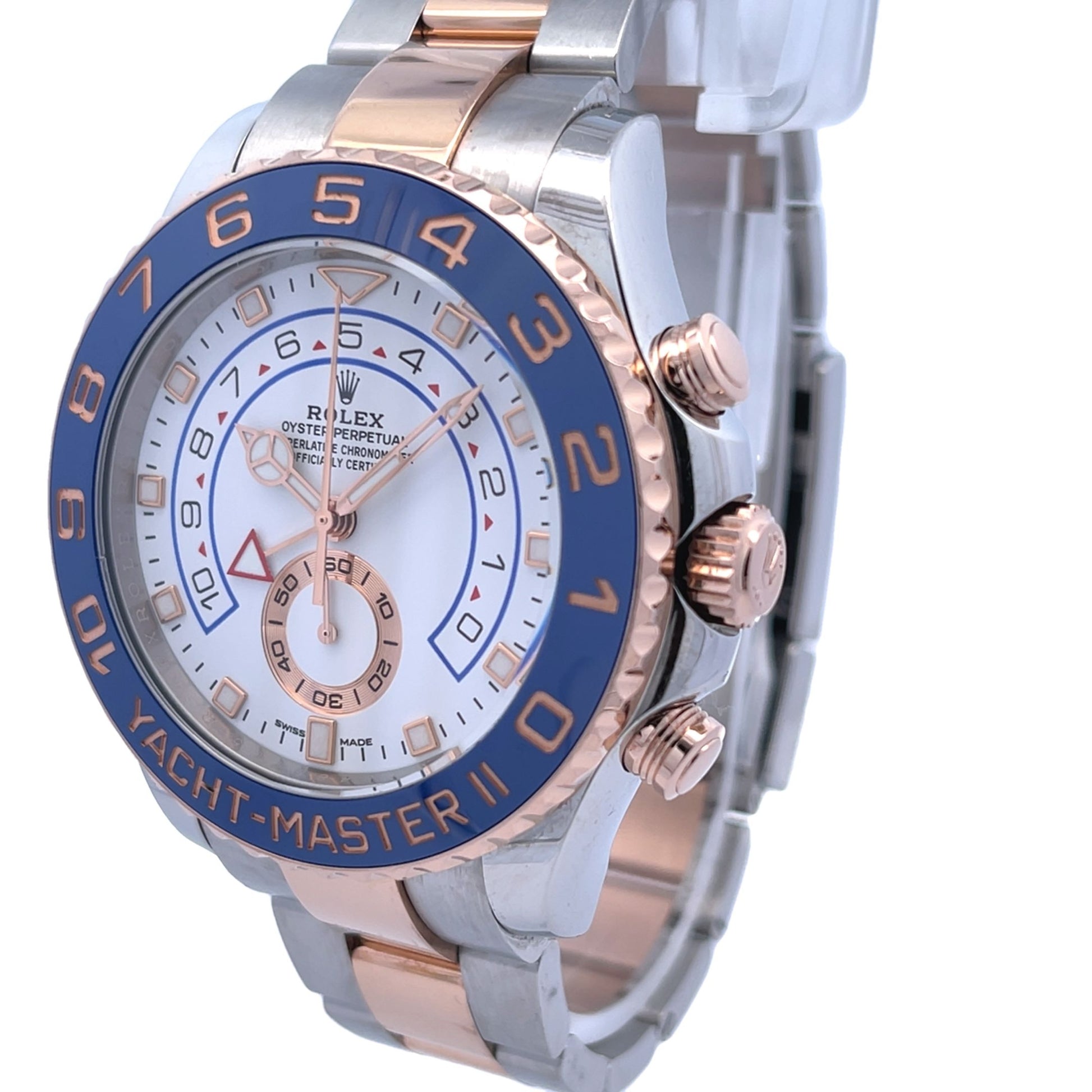 Rolex Yacht-Master II 44mm Rose Gold and Stainless Steel 116681 - Beverly Hills Watch Company
