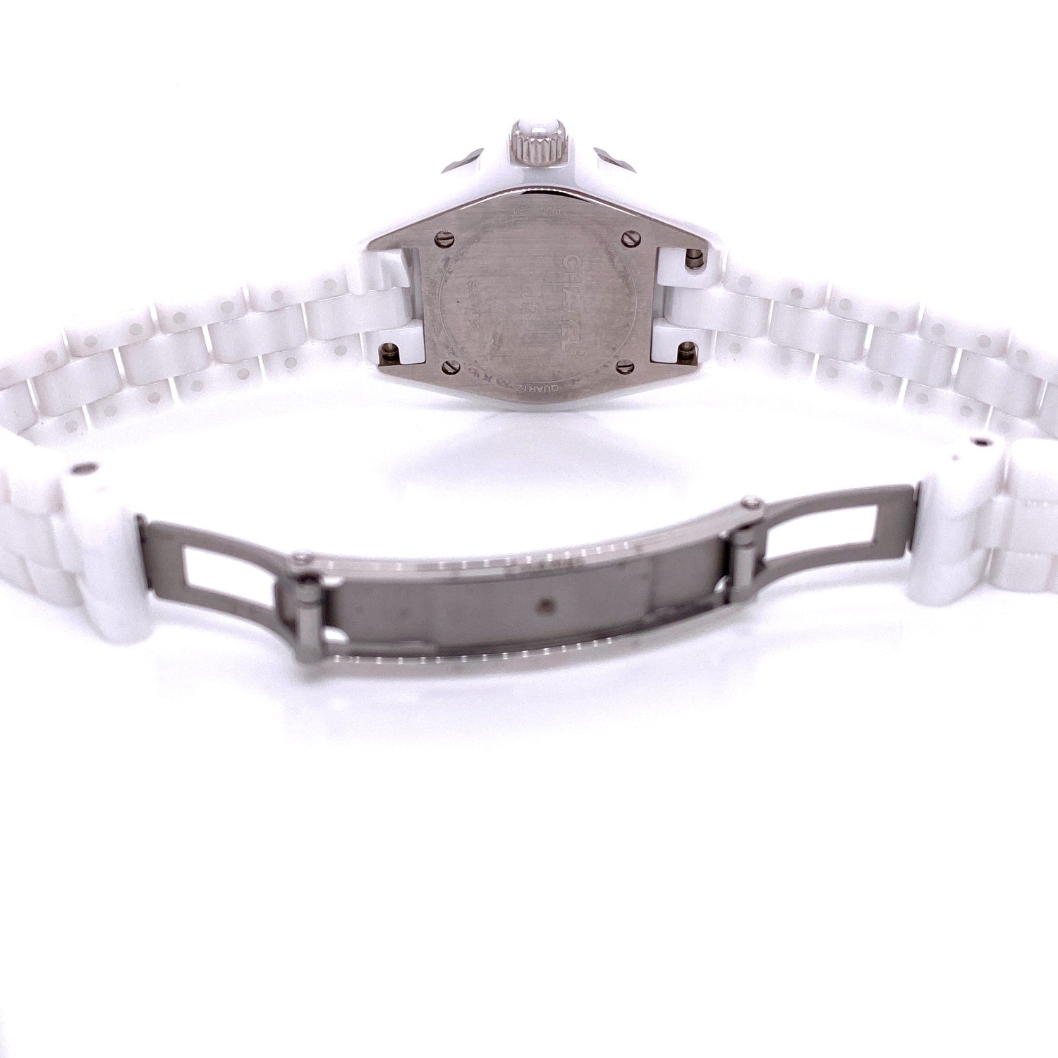 Chanel J-12 29mm White Ceramic Mother of Pearl Diamond Dial H2570 YPDDYR - Beverly Hills Watch Company