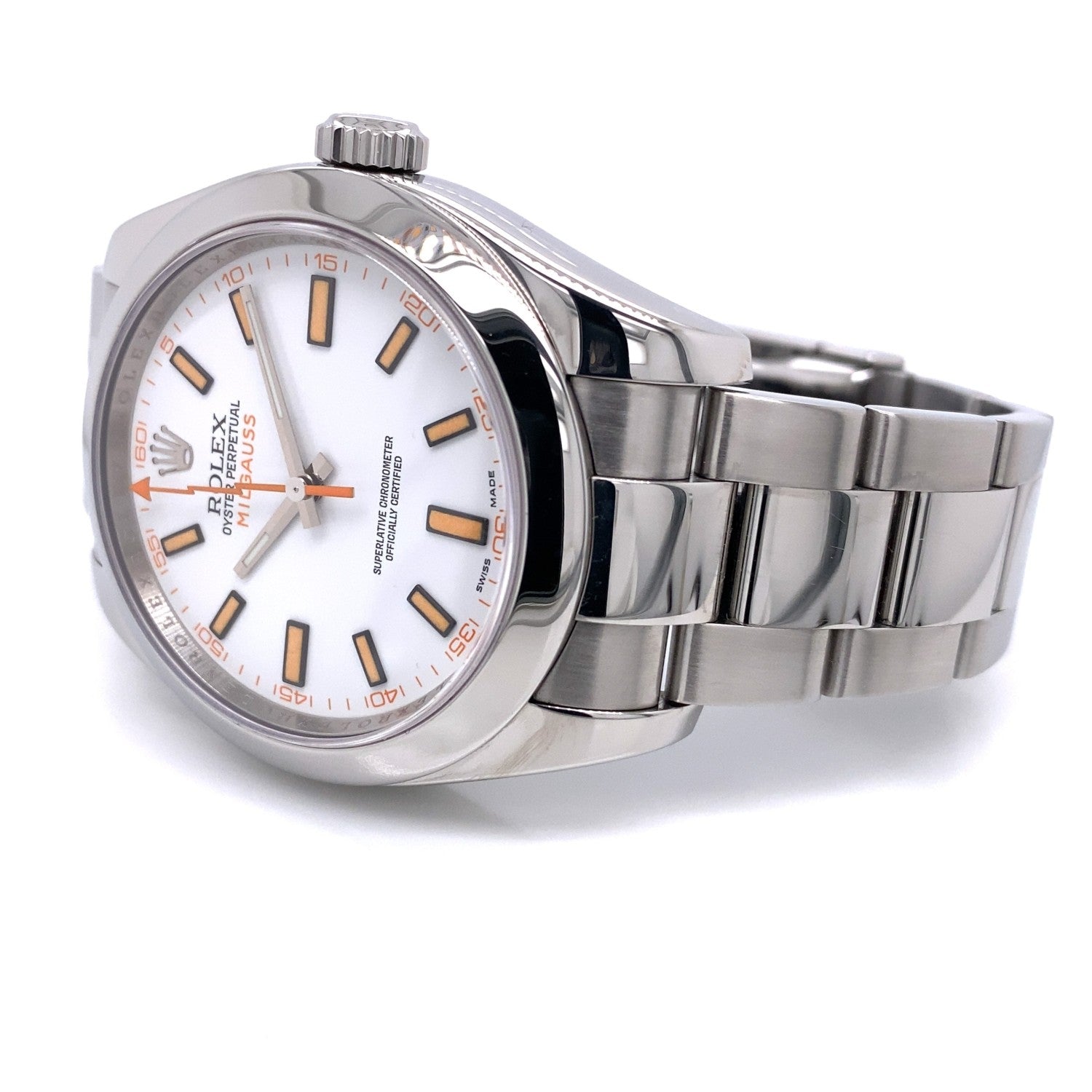 Rolex Milgauss 40mm White Dial Stainless Steel 116400 YRH9FT - Beverly Hills Watch Company
