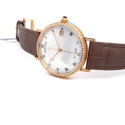 Breguet Classique Rose Gold 33.5mm Diamond Bezel 9068BR/52/976 - Beverly Hills Watch Company