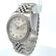 Rolex Datejust 36MM 18k White Gold Diamond Bezel Silver Floral Dial 116244 - Beverly Hills Watch Company