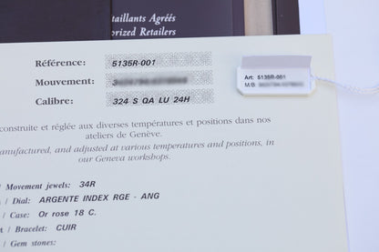 Patek Philippe Gondolo Annual Calendar Calendario Rose Gold Silver Dial 5135r-001 YXCQT9 - Beverly Hills Watch Company