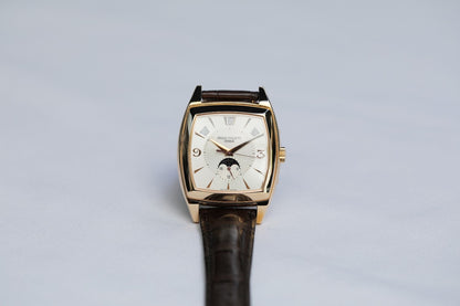 Patek Philippe Gondolo Annual Calendar Calendario Rose Gold Silver Dial 5135r-001 YXCQT9 - Beverly Hills Watch Company