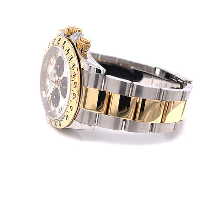Rolex Daytona Stainless Steel and Gold Panda Dial 116523 - Beverly Hills Watch Company